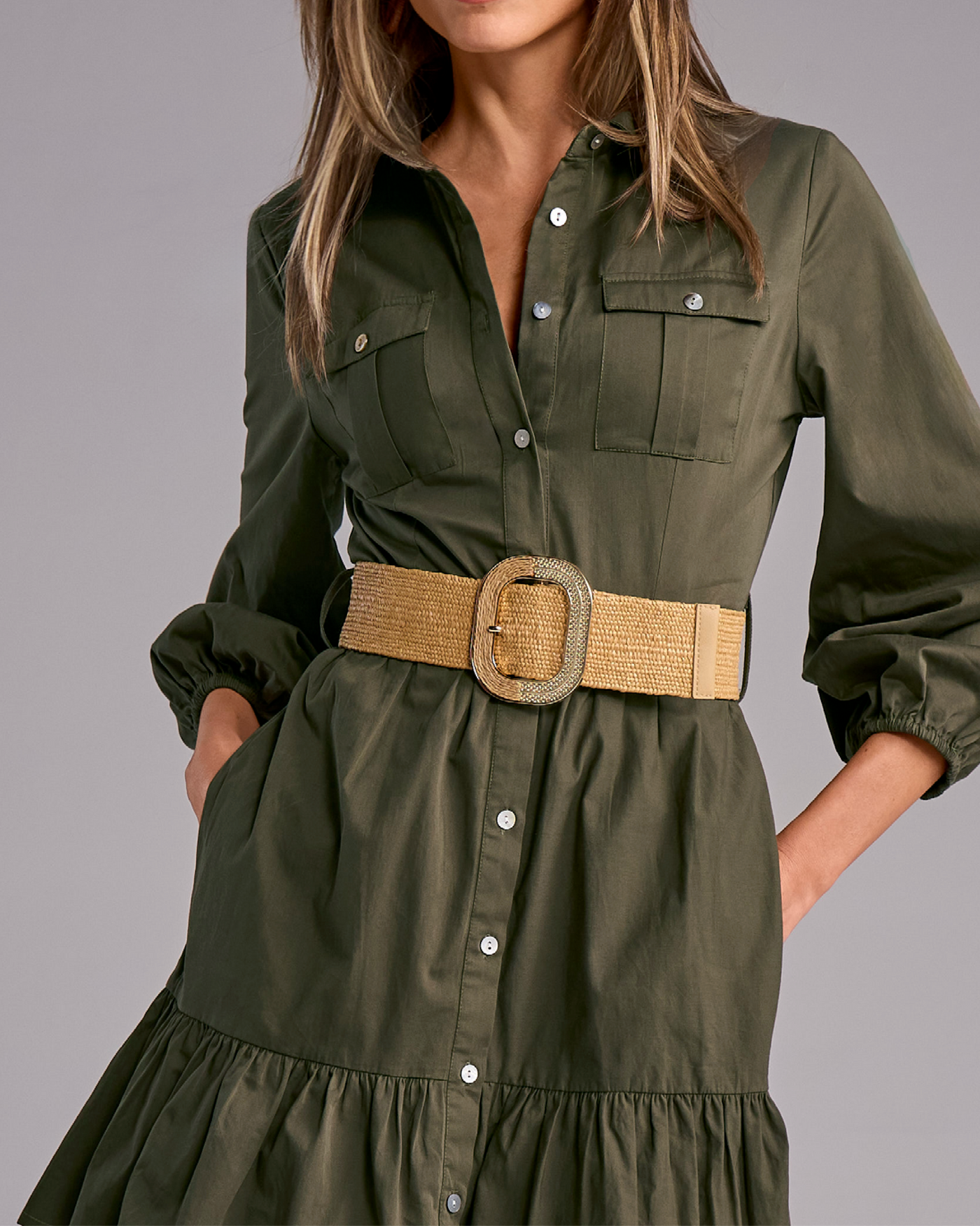 Raffia Elastic Belt