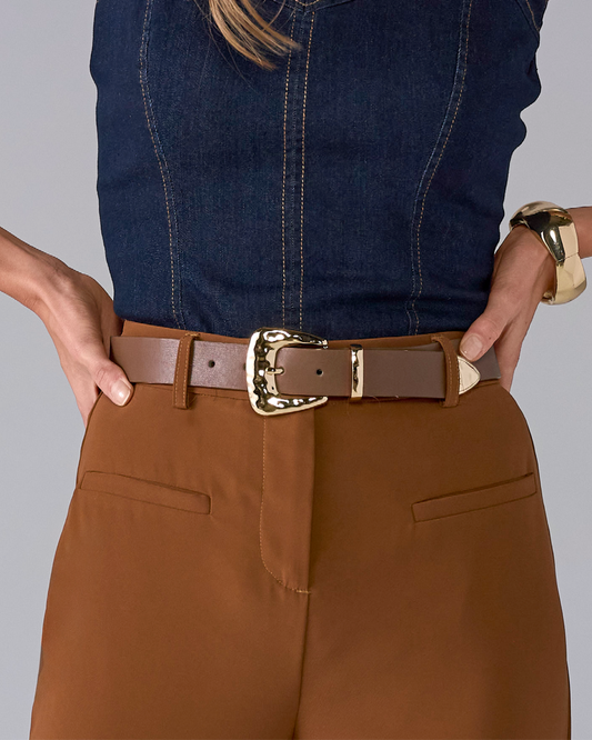 Hammered Buckle Belt